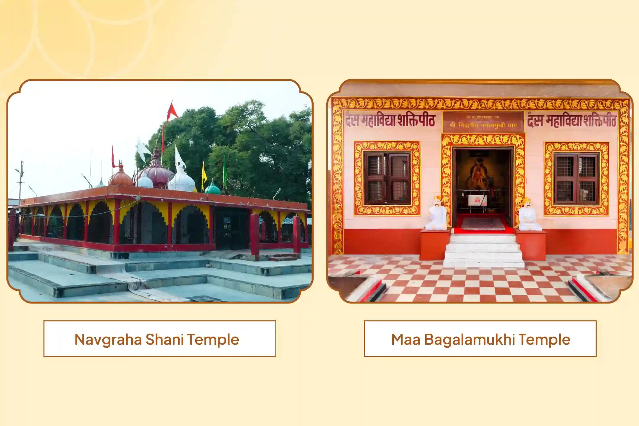 Shri Navgraha Shani Temple, Siddhapeeth Maa Bagalamukhi Temple,Ujjain, Madhya Pradesh, and Haridwar, Uttarakhand