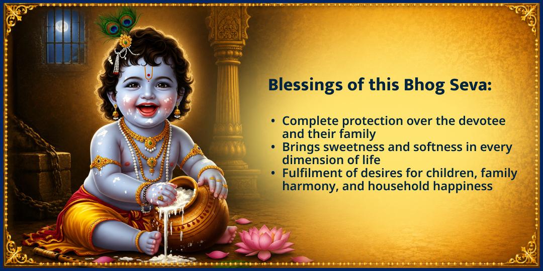 Sharad Purnima Maharas Shri Krishna 3 Thakur ji Makhan-Mishri Bhog Seva