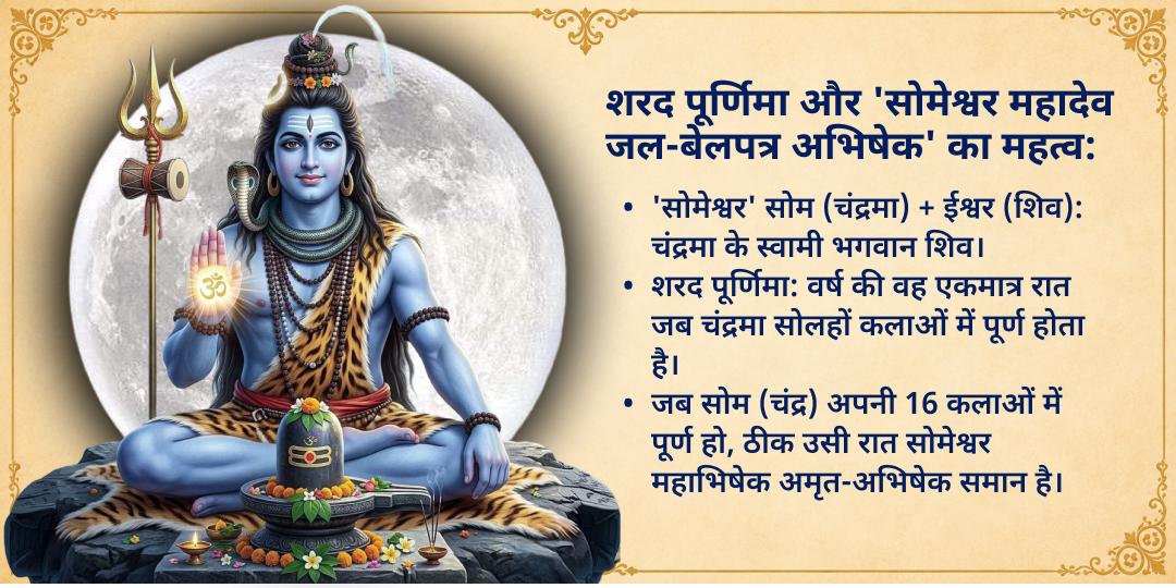 शरद पूर्णिमा सोमेश्वर महादेव जल-बिल्वपत्र महा अभिषेक 