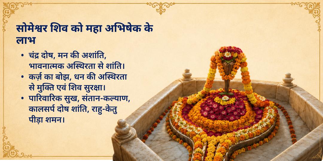 शरद पूर्णिमा सोमेश्वर महादेव जल-बिल्वपत्र महा अभिषेक 