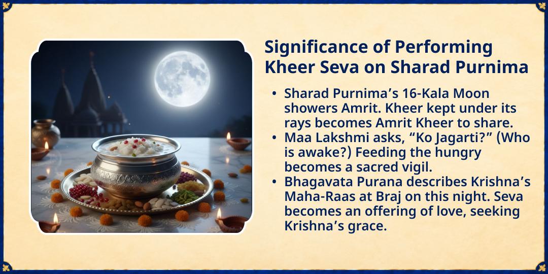 Sharad Purnima 4 Maha Teerth Amrit Kheer Distribution Seva to Needy 