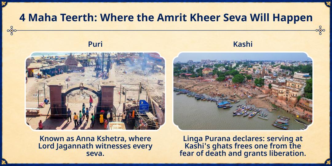 Sharad Purnima 4 Maha Teerth Amrit Kheer Distribution Seva to Needy 