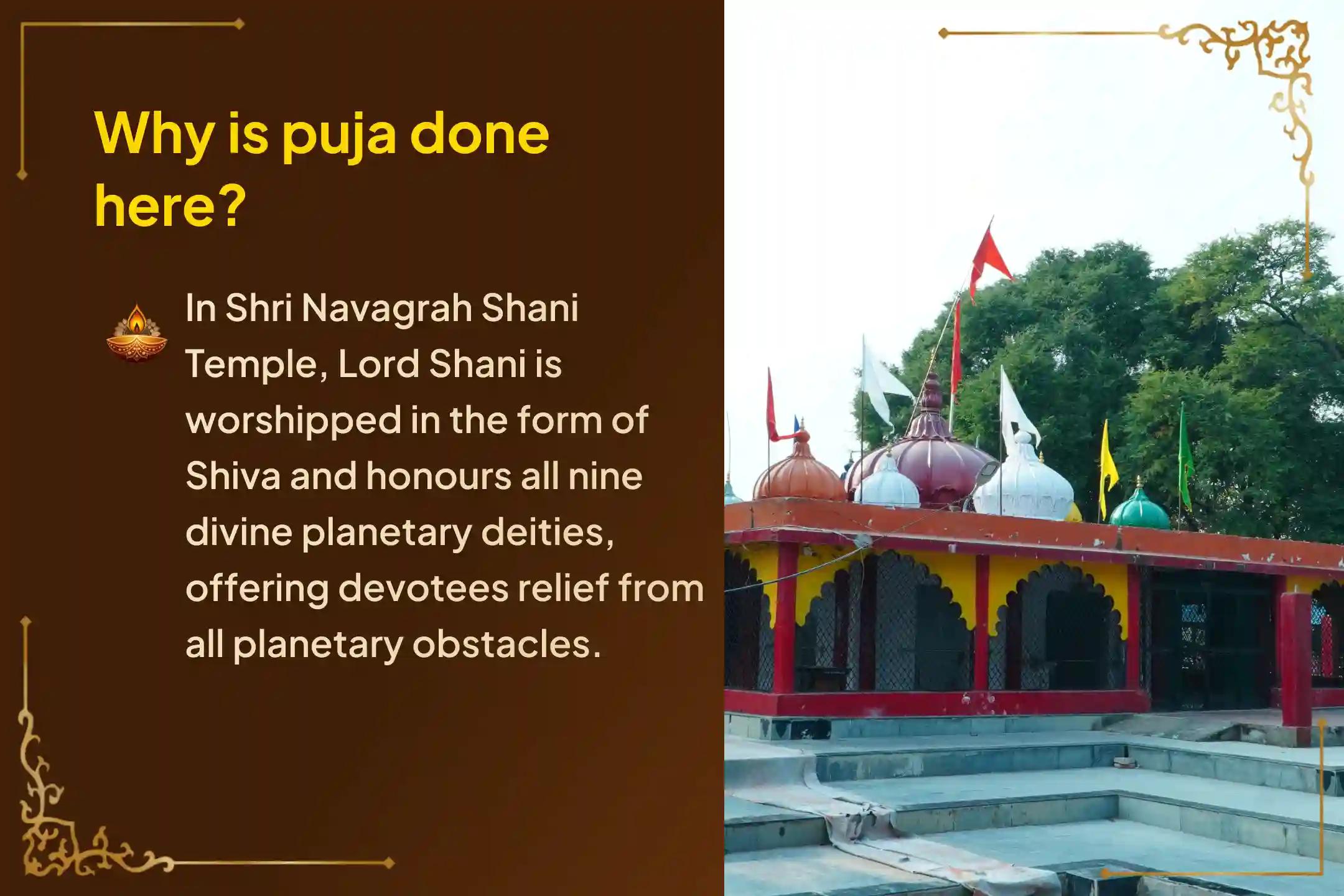 Participate in the Shani Trayodashi - Shani Saade Saati Special Shani Saade Saati Peeda Shanti Mahapuja, Shani Til Tel Abhishek, and Mahadasha Shanti Mahapuja to get relief from Shani Saade Saati and the Mahadasha of Shani