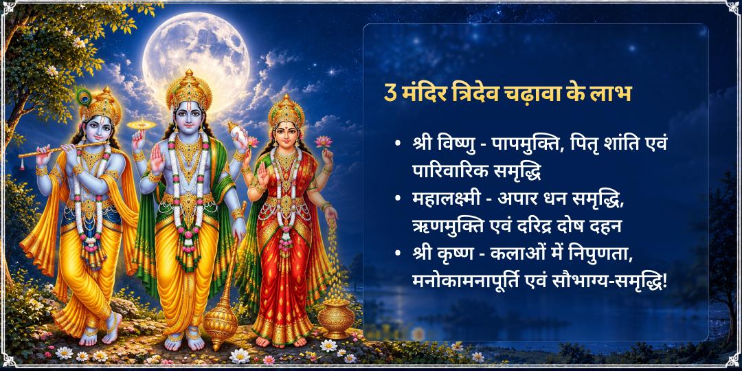 महा पूर्णिमा श्री कृष्ण - विष्णु एवं महालक्ष्मी धन समृद्धि एवं कला प्राप्ति चढ़ावा