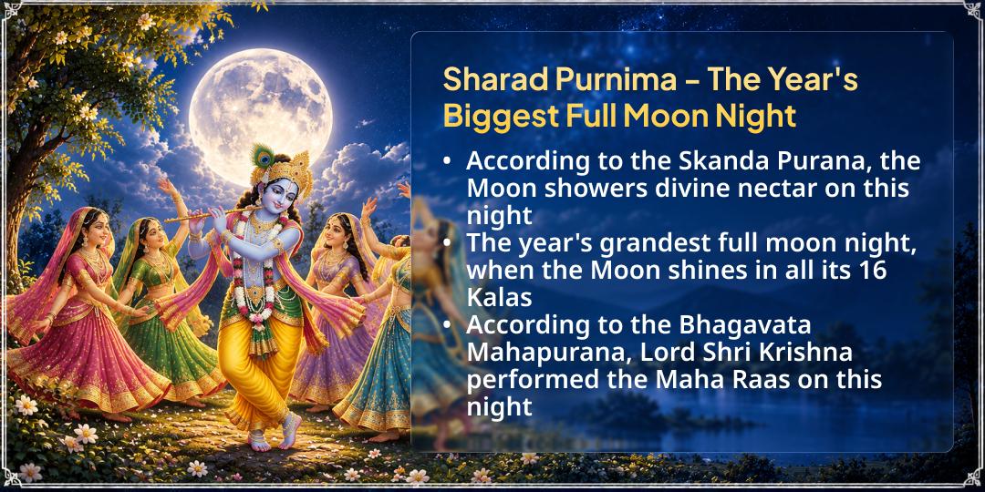Sharad Purnima Maha Arpan – Shri Krishna, Vishnu & Mahalakshmi for Wealth, Prosperity and Artistic Excellence