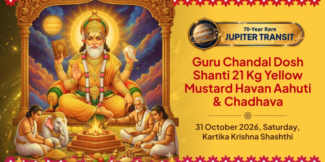 Guru Gochar Guru Chandal Dosh Shanti 21 Kg Yellow Mustard Seeds Havan Ahuti & Chadhava