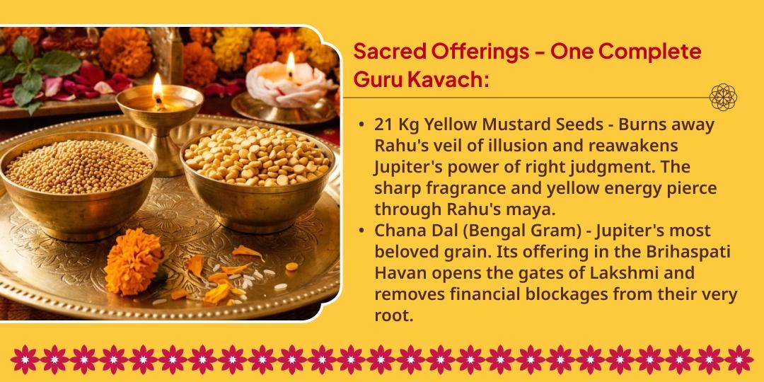 Guru Gochar Guru Chandal Dosh Shanti 21 Kg Yellow Mustard Seeds Havan Ahuti & Chadhava
