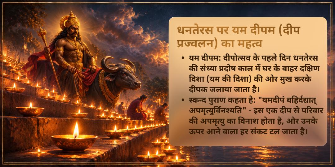 धनतेरस विशेष प्रदोष काल यम रक्षा यम दीपम् (दीप प्रज्वलन)