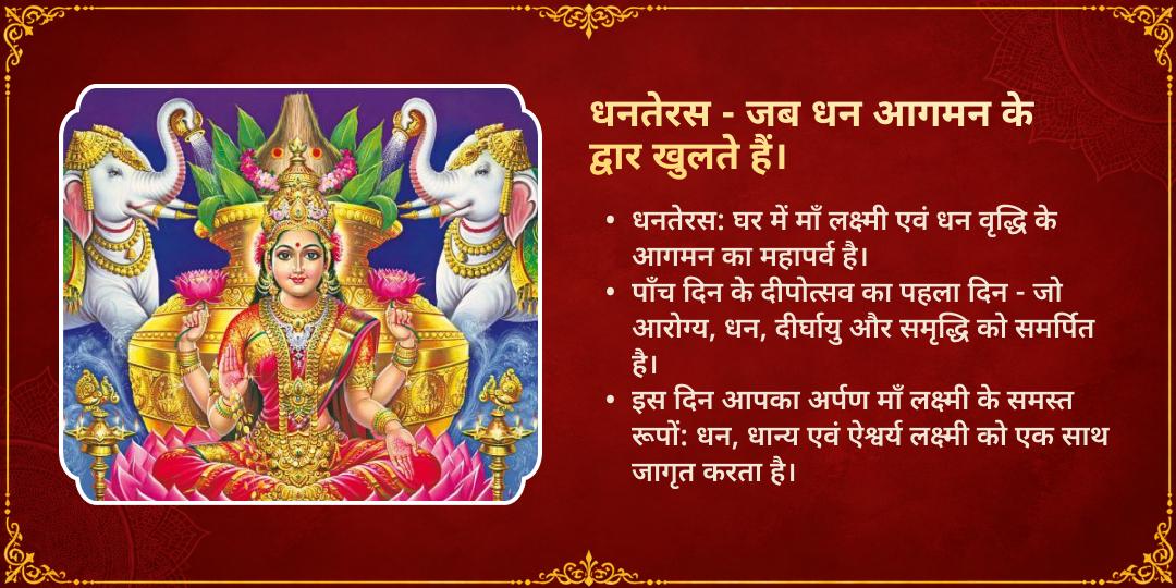 धनतेरस 2026 महालक्ष्मी शक्तिपीठ चढ़ावा एवं गजलक्ष्मी आराधना