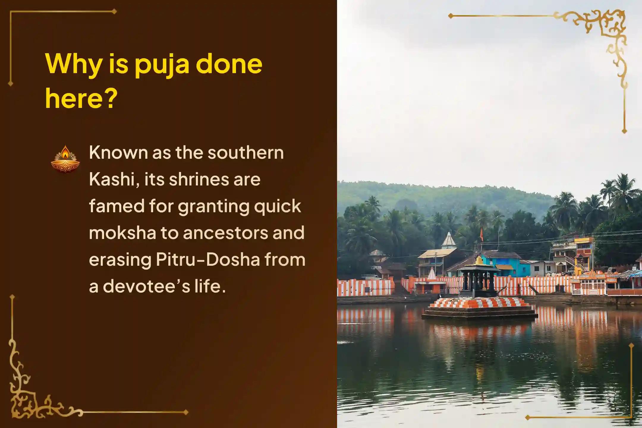 Participate in the Ekadashi Dakshin Kashi Gokarna Koti Teerth Special Narayan Bali Puja, Tripindi Shradh Pitru Dosha Shanti Puja, and Tila Tarpanam to Seek Relief from Ancestral Curses and Bring Peace to Departed Souls