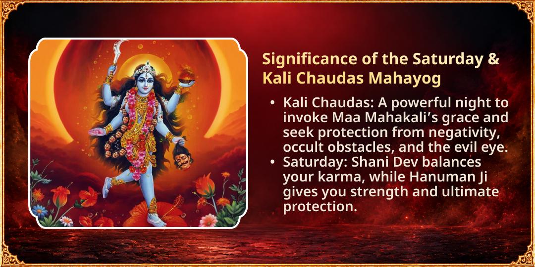 Saturday Kali Chaudas Havan Ahuti & Chadhava for Destruction of Negativity, Balancing of Karma, and Planetary Protection