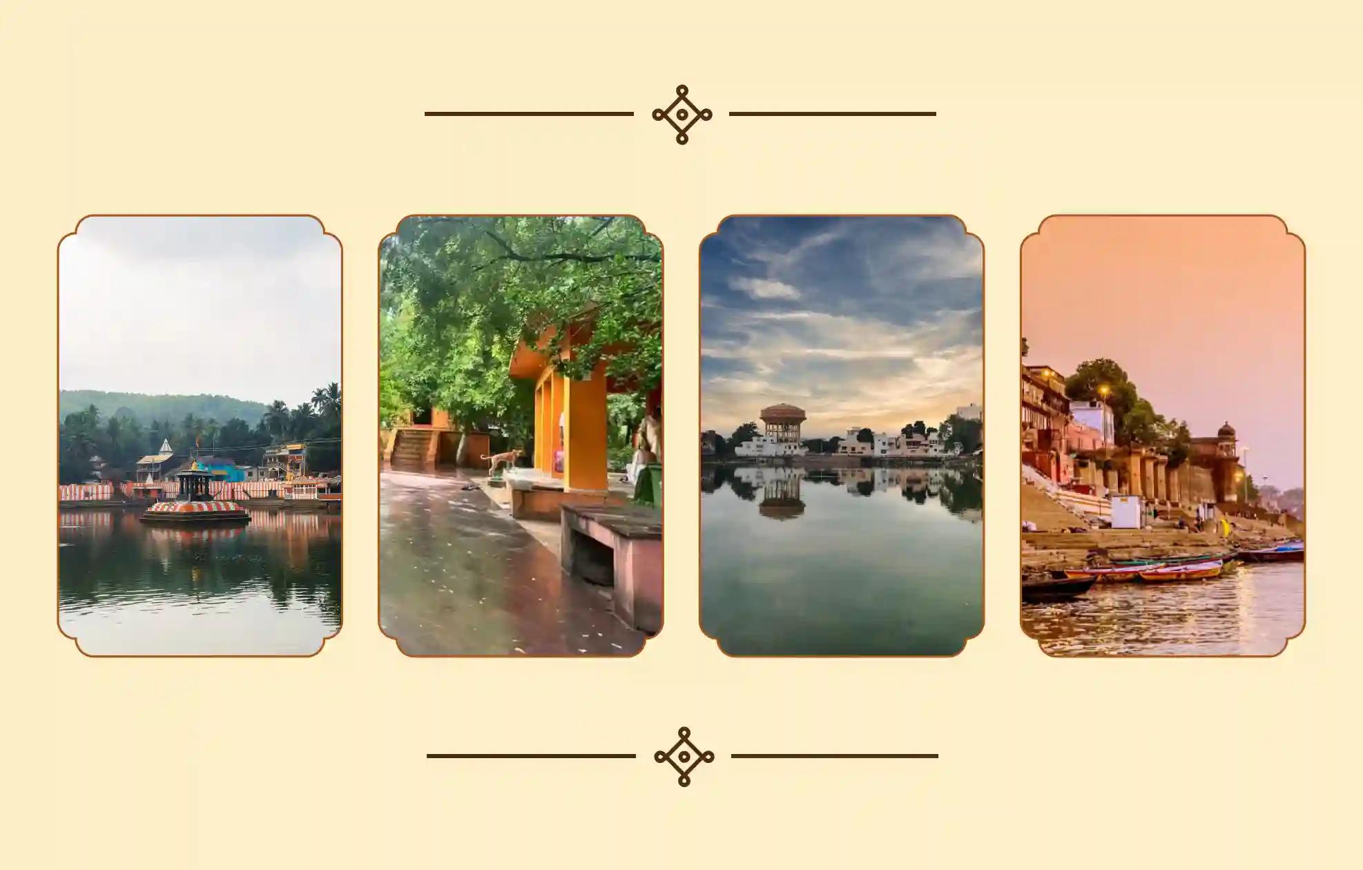 Gokarna Kshetra, Dharmaranya Vedi, Pishach Mochan Kund, Assi Ghat,Karnataka, Bihar, Uttar Pradesh Gokarna Kshetra, Dharmaranya Vedi, Pishach Mochan Kund, Assi Ghat,Karnataka, Bihar, Uttar Pradesh