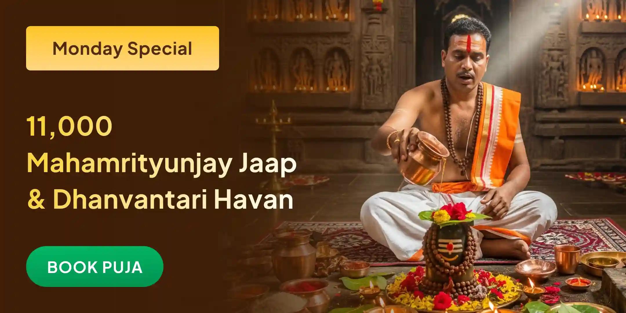 11,000 Mahamrityunjay Mantra Jaap and Arogya Murti Dhanvantari Shakti Havan 11,000 Mahamrityunjay Mantra Jaap and Arogya Murti Dhanvantari Shakti Havan