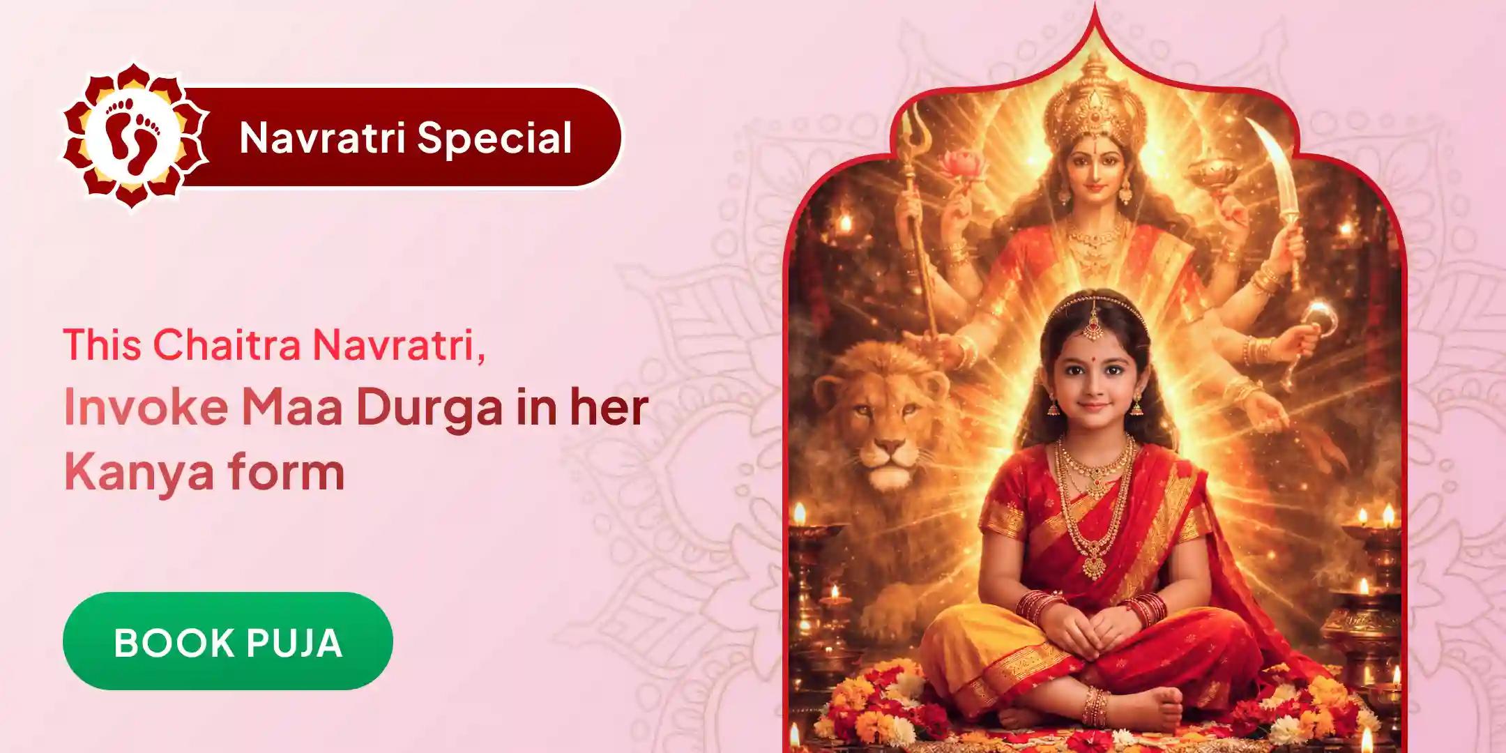 Ashtami Durga-Chandi Havan and navami 108 Kanya Pujan and Bhojan Ashtami Durga-Chandi Havan and navami 108 Kanya Pujan and Bhojan