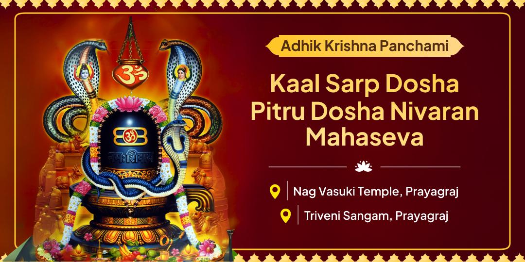 Once in ~3 Years | Adhika Maas × Krishna Panchami × Friday | Kaal Sarp Dosha Nivaran Chadhava at Shri Nag Vasuki Temple, Prayagraj + Pitru Dosha Shanti Tarpan at Triveni Sangam - Complete Liberation from Ancestral Karma & Planetary Bondage | Join Now! Once in ~3 Years | Adhika Maas × Krishna Panchami × Friday | Kaal Sarp Dosha Nivaran Chadhava at Shri Nag Vasuki Temple, Prayagraj + Pitru Dosha Shanti Tarpan at Triveni Sangam - Complete Liberation from Ancestral Karma & Planetary Bondage | Join Now!