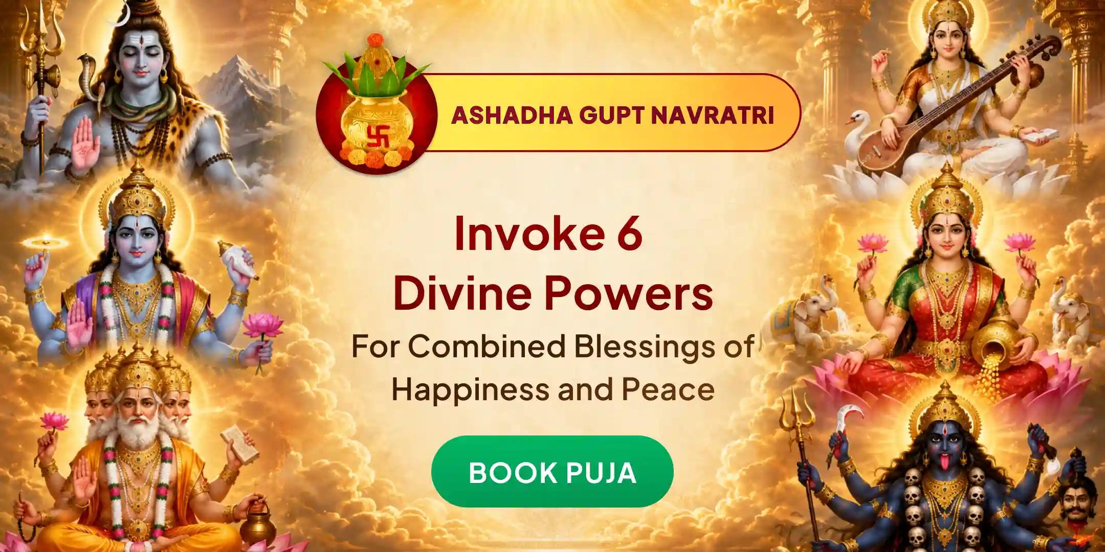 Gupt Navratri Mahakali, Mahalakshmi, Maha Saraswati (Tridevi) Maha Yagya and Brahma, Vishnu, Mahesh (Tridev) Maha Yagya Gupt Navratri Mahakali, Mahalakshmi, Maha Saraswati (Tridevi) Maha Yagya and Brahma, Vishnu, Mahesh (Tridev) Maha Yagya
