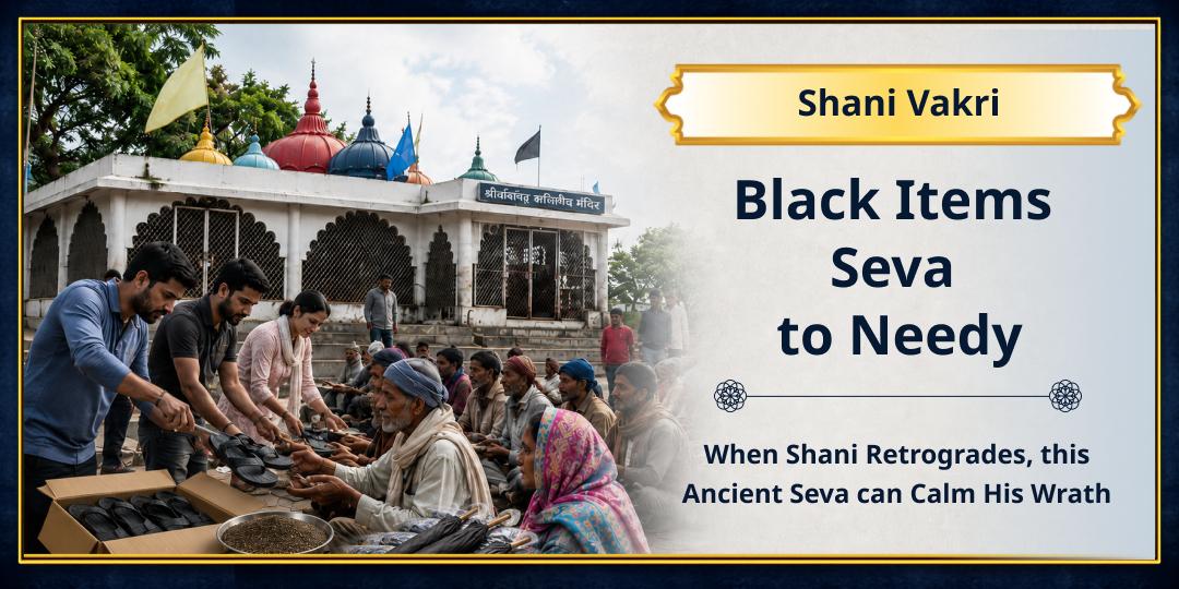Calm Vakri Shani's Wrath, Perform Black Items Seva to Needy at Navagraha Shani, Ujjain Calm Vakri Shani's Wrath, Perform Black Items Seva to Needy at Navagraha Shani, Ujjain