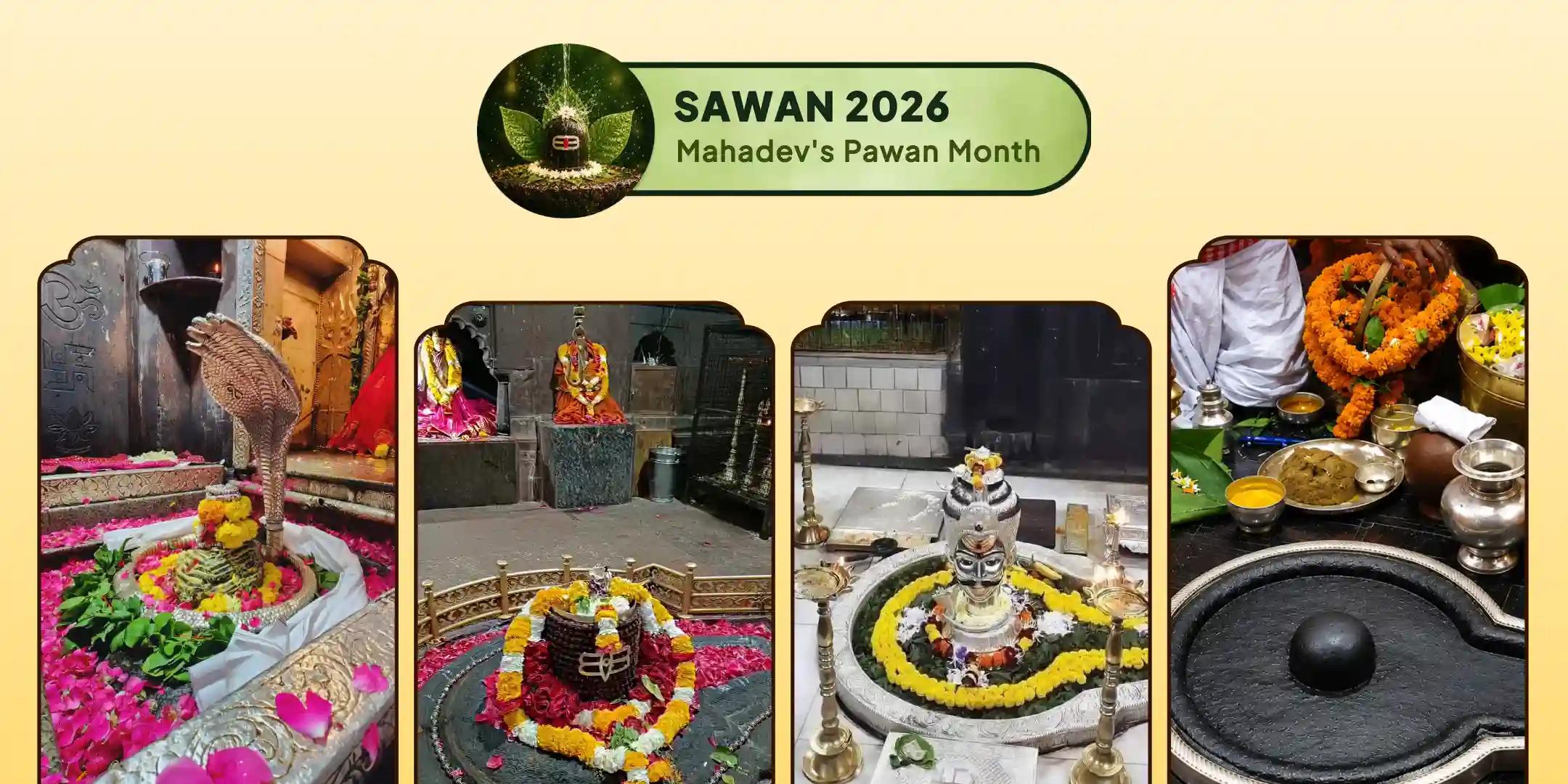 सावन सोमवार 4 दिव्य ज्योतिर्लिंग रुद्राभिषेक - बैद्यनाथ, त्र्यंबकेश्वर, ओंकारेश्वर और घृष्णेश्वर सावन सोमवार 4 दिव्य ज्योतिर्लिंग रुद्राभिषेक - बैद्यनाथ, त्र्यंबकेश्वर, ओंकारेश्वर और घृष्णेश्वर