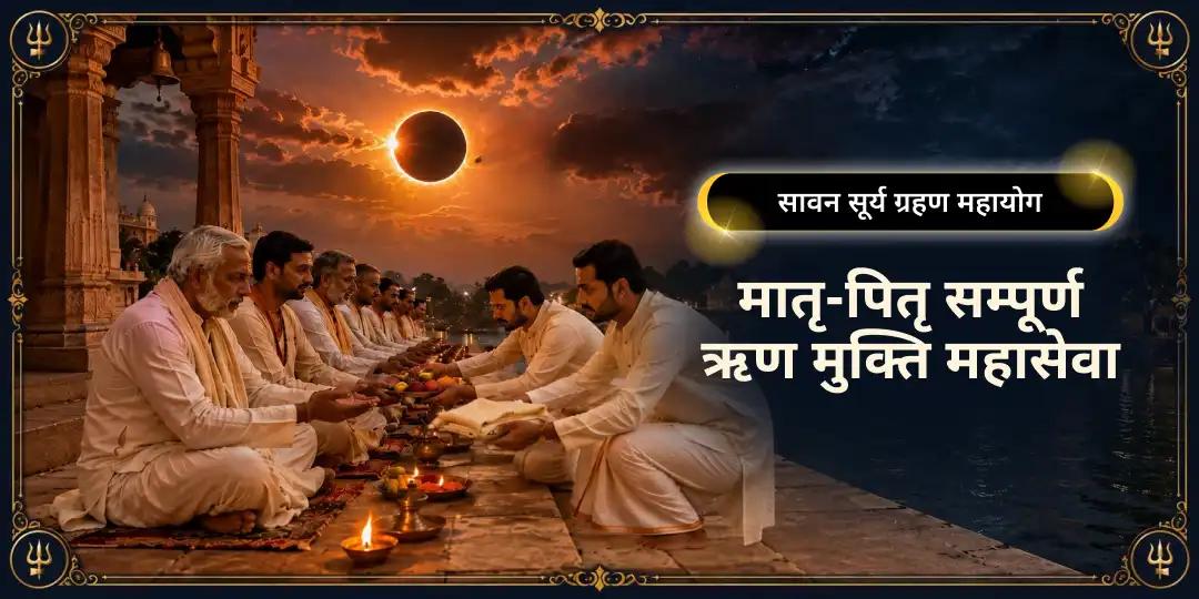 सावन माह में सूर्य ग्रहण (12 अगस्त) के मातृ-पितृ ऋण मुक्ति ब्राह्मण महासेवा करें! सावन माह में सूर्य ग्रहण (12 अगस्त) के मातृ-पितृ ऋण मुक्ति ब्राह्मण महासेवा करें!