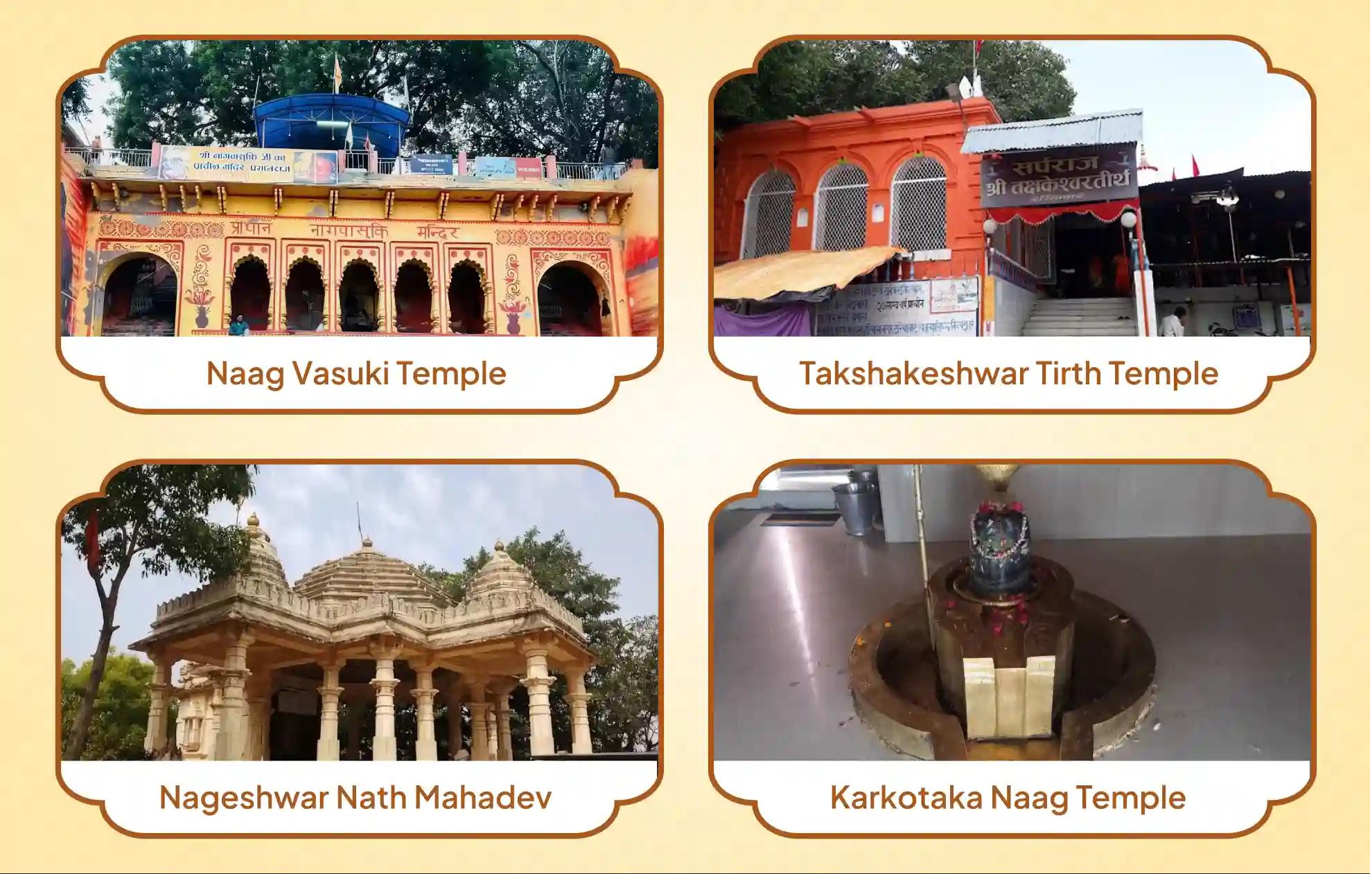 Naag Vasuki Temple, Shri Takshakeshwar Tirth Temple, Nageshwarnath Mahadev Temple, and Karkotak Naga Temple, Prayagraj, Uttar Pradesh Naag Vasuki Temple, Shri Takshakeshwar Tirth Temple, Nageshwarnath Mahadev Temple, and Karkotak Naga Temple, Prayagraj, Uttar Pradesh