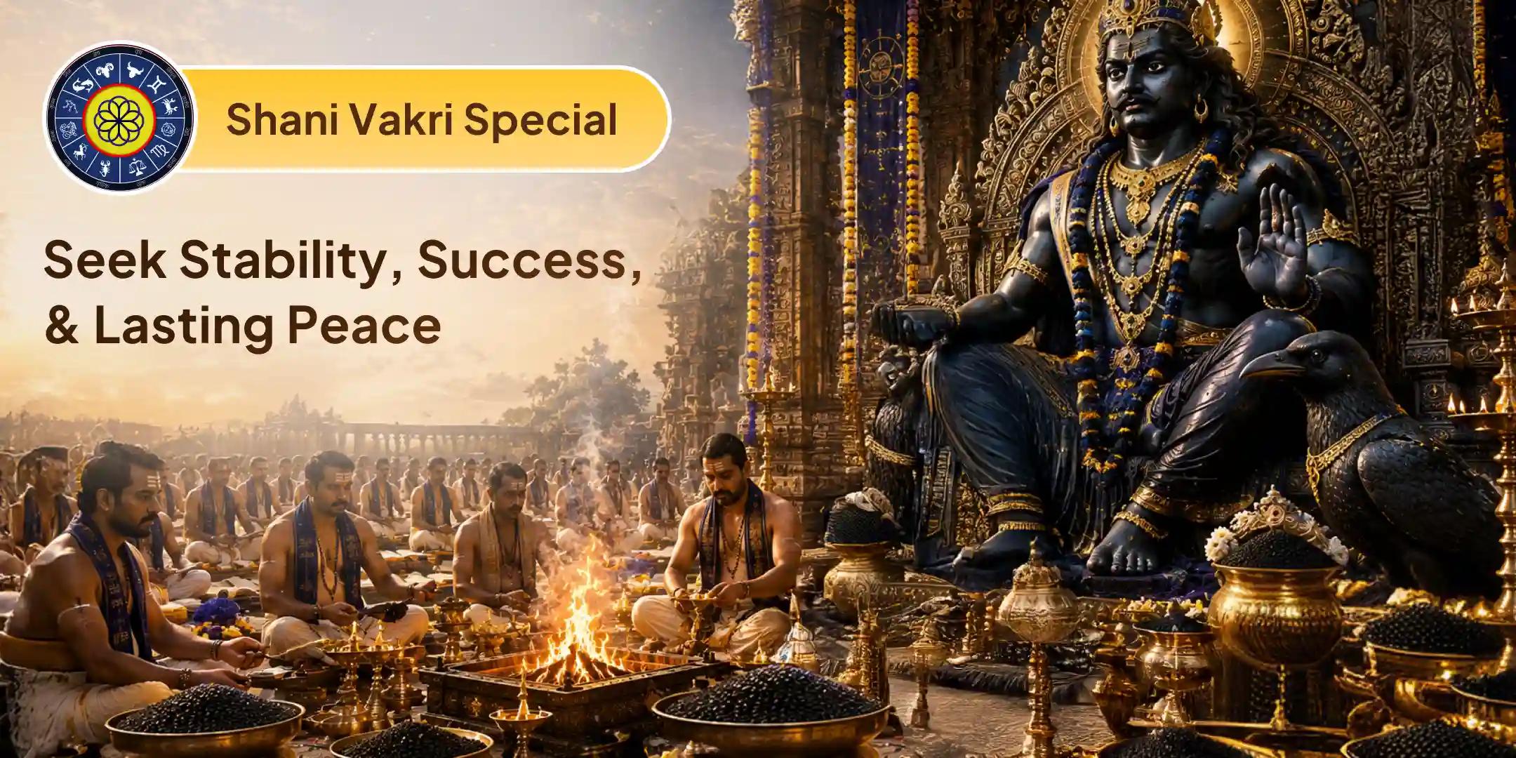 Shani Vakri 21 Kg Urad Dal Dan and 23,000 Shani Beej Mantra Jaap Mahapuja & Til Tel Abhishek Shani Vakri 21 Kg Urad Dal Dan and 23,000 Shani Beej Mantra Jaap Mahapuja & Til Tel Abhishek