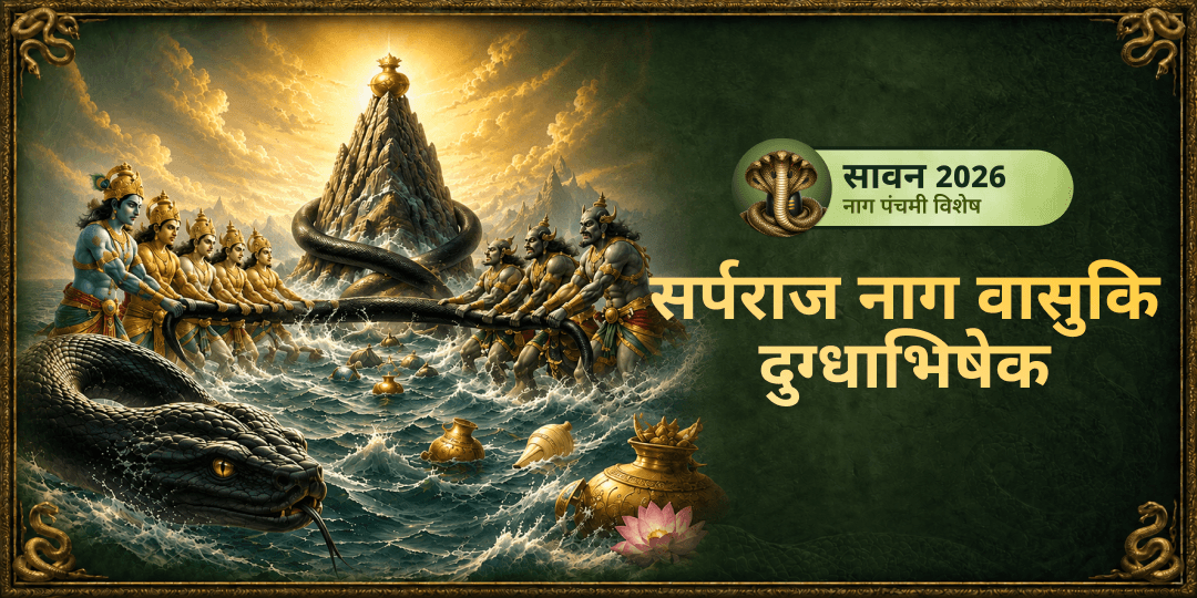 नाग पंचमी पर देश के एकमात्र सर्पराज वासुकि धाम में दुग्धाभिषेक करें - काल सर्प दोष, सर्प भय और नाग दोष से सम्पूर्ण मुक्ति हेतु मार्ग खोलें। नाग पंचमी पर देश के एकमात्र सर्पराज वासुकि धाम में दुग्धाभिषेक करें - काल सर्प दोष, सर्प भय और नाग दोष से सम्पूर्ण मुक्ति हेतु मार्ग खोलें।