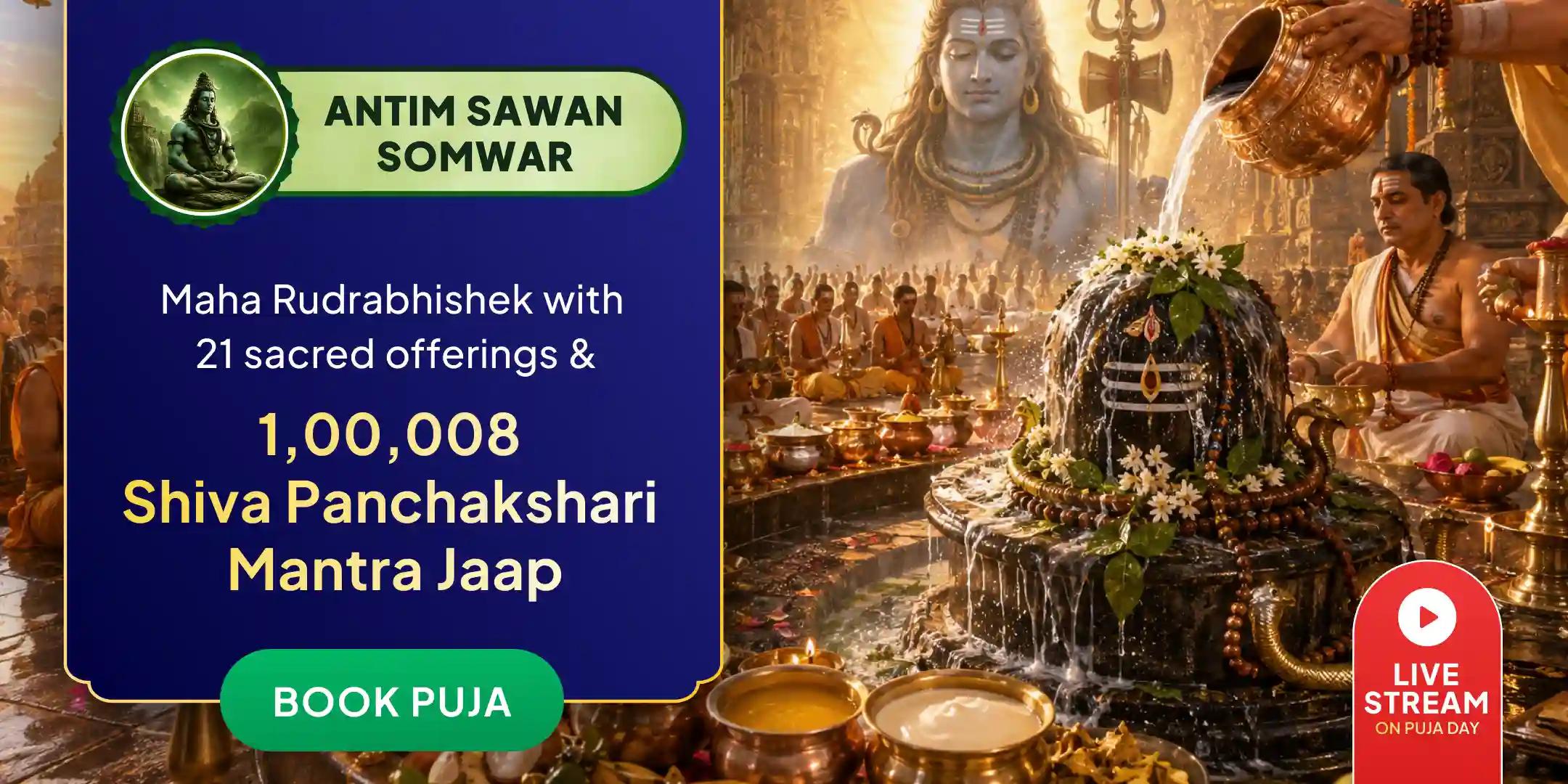 21 Dravya Maha Rudrabhishek and 1,00,008 Shiv Panchakshari Mantra Jaap 21 Dravya Maha Rudrabhishek and 1,00,008 Shiv Panchakshari Mantra Jaap