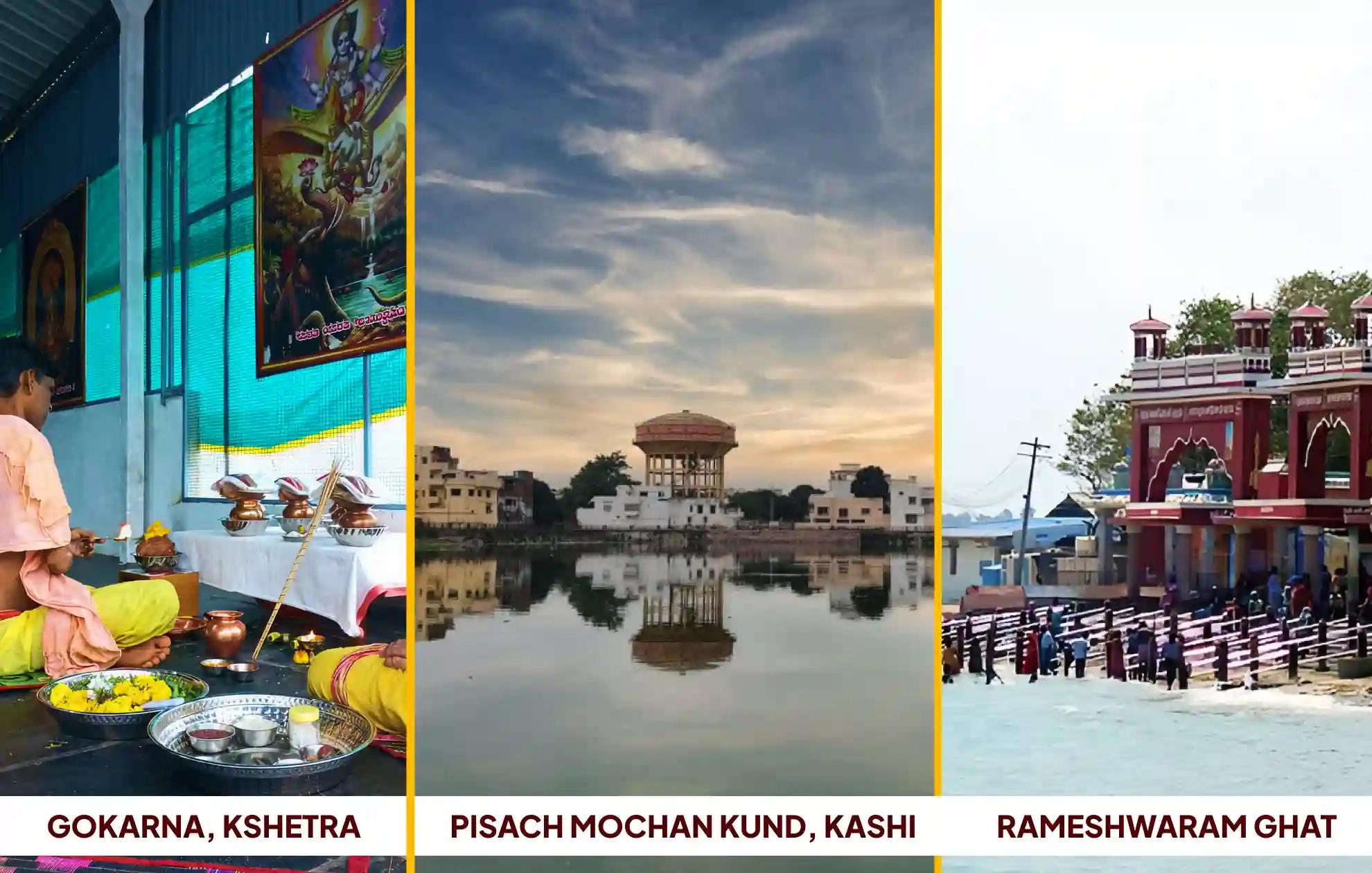 Koti Tirtha - Gokarna Kshetra, Pishach Mochan Kund, Rameshwaram Ghat,, Gokarna - Karnataka, Kashi- Uttar Pradesh, Rameshwaram- Tamil Nadu Koti Tirtha - Gokarna Kshetra, Pishach Mochan Kund, Rameshwaram Ghat,, Gokarna - Karnataka, Kashi- Uttar Pradesh, Rameshwaram- Tamil Nadu