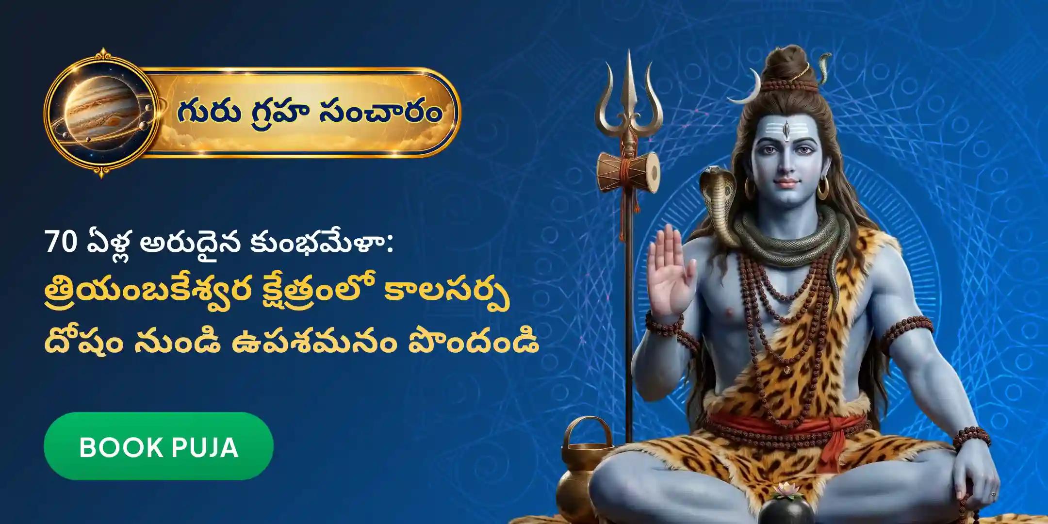 కుంభమేళా ప్రత్యేకం: త్రయంబకేశ్వర గోదావరి క్షేత్రంలో కాల సర్ప దోష శాంతి పూజ కుంభమేళా ప్రత్యేకం: త్రయంబకేశ్వర గోదావరి క్షేత్రంలో కాల సర్ప దోష శాంతి పూజ