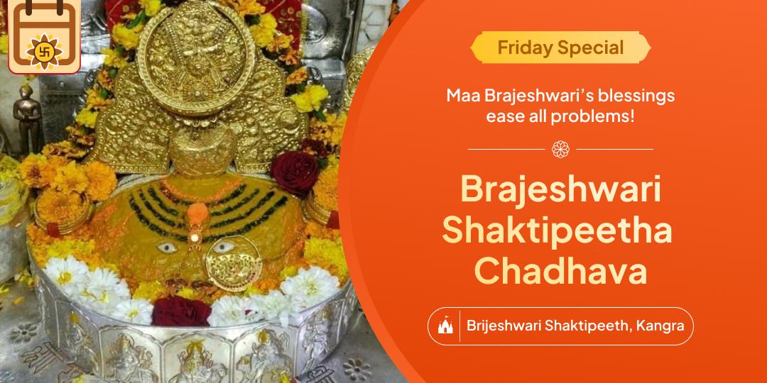 This Friday is your chance to honour Maa Brajeshwari and invite blessings for health, courage, and Devi's divine protection. This Friday is your chance to honour Maa Brajeshwari and invite blessings for health, courage, and Devi's divine protection.