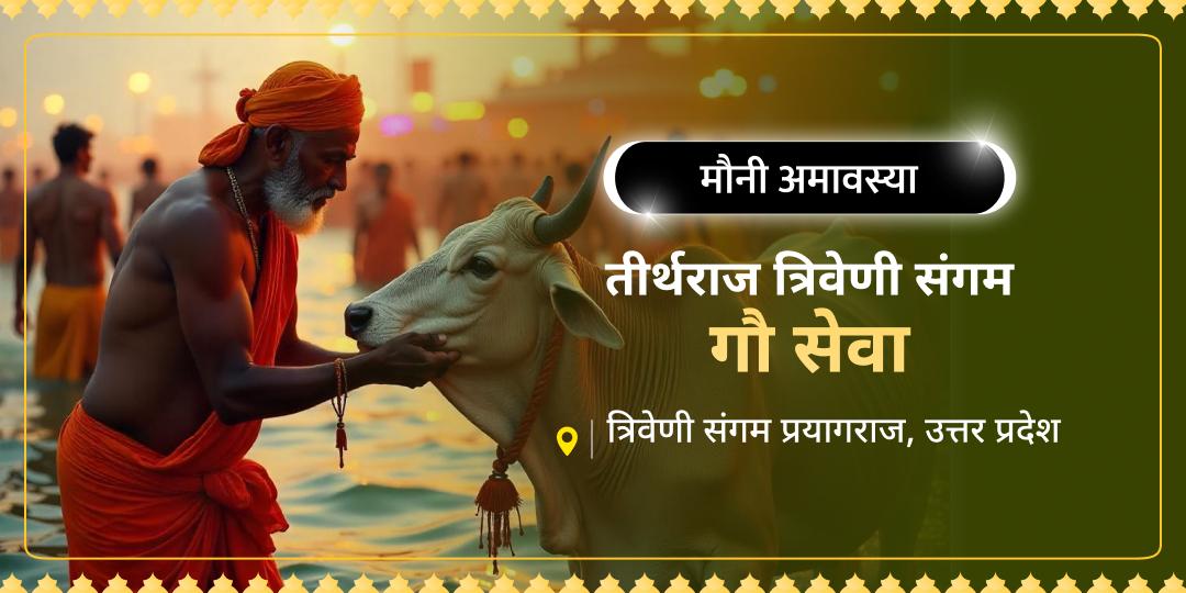 मौनी अमावस्या पर 1 नहीं, 2 नहीं, पाएं समस्त 33 कोटि देवी-देवताओं का आशीर्वाद! पावन त्रिवेणी संगम पर गौ सेवा करें। मौनी अमावस्या पर 1 नहीं, 2 नहीं, पाएं समस्त 33 कोटि देवी-देवताओं का आशीर्वाद! पावन त्रिवेणी संगम पर गौ सेवा करें।