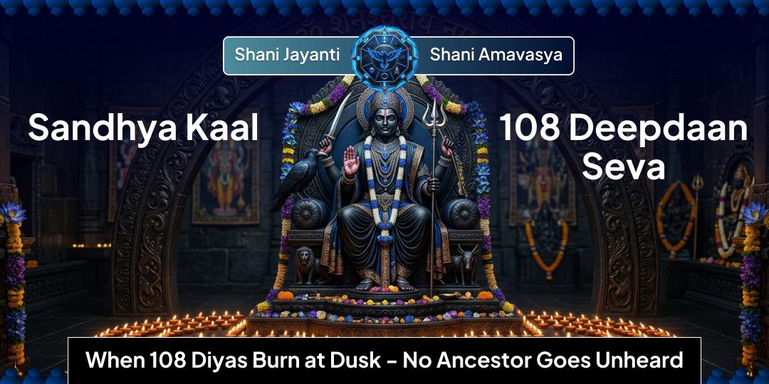This 'Shani Jayanti' at dusk - light 108 diyas at Ujjain's Navagraha Temple, bring peace to your ancestors, and receive blessings! This 'Shani Jayanti' at dusk - light 108 diyas at Ujjain's Navagraha Temple, bring peace to your ancestors, and receive blessings!