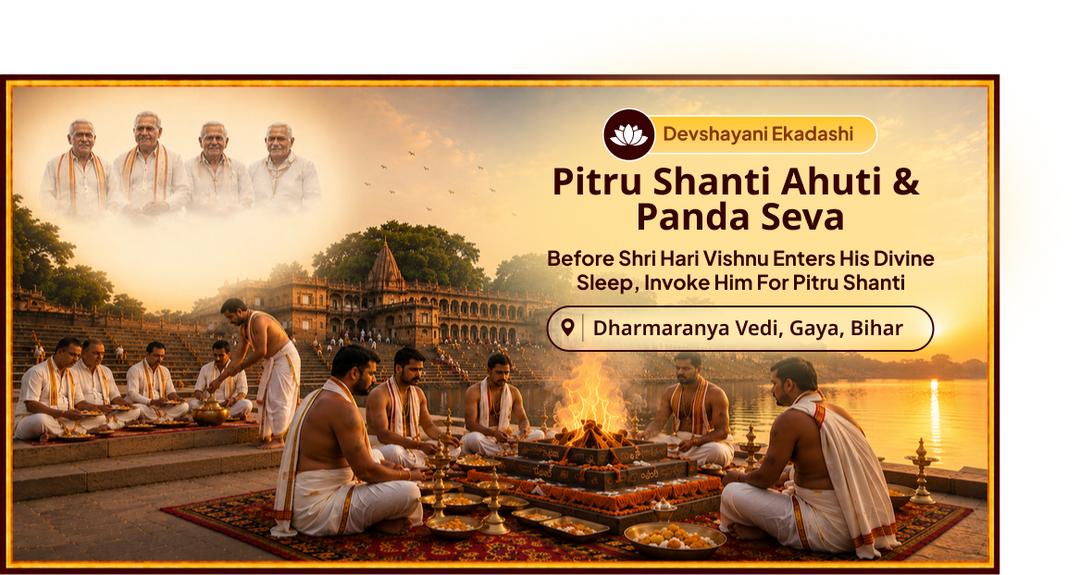 Devshayani Ekadashi - Chaturmas Begins! Resolve Pitru Doshas, Free Ancestral Souls & Restore Family Peace - Join Now! Devshayani Ekadashi - Chaturmas Begins! Resolve Pitru Doshas, Free Ancestral Souls & Restore Family Peace - Join Now!