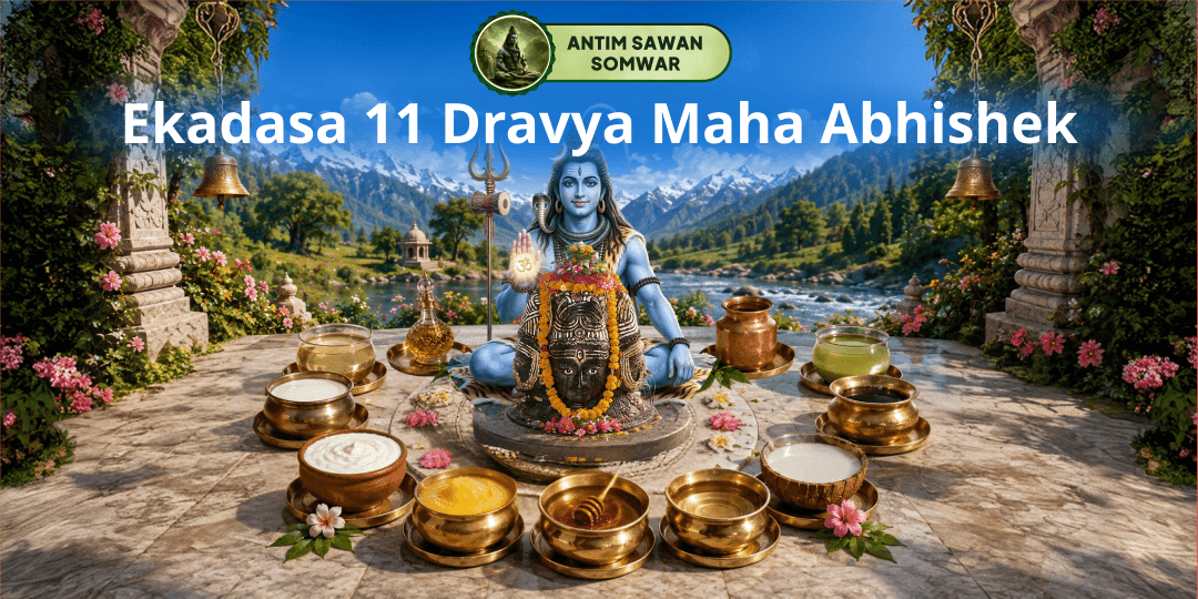Once a Year, Sawan's Last & Most Powerful Monday! Perform 11 Sacred Dravya Abhishek & Invoke Mahadev’s 11 Rudra Forms . Once a Year, Sawan's Last & Most Powerful Monday! Perform 11 Sacred Dravya Abhishek & Invoke Mahadev’s 11 Rudra Forms .